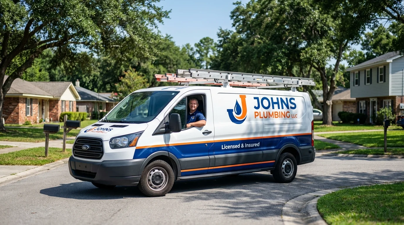 Johns Plumbing LLC service van in Tahlequah, OK