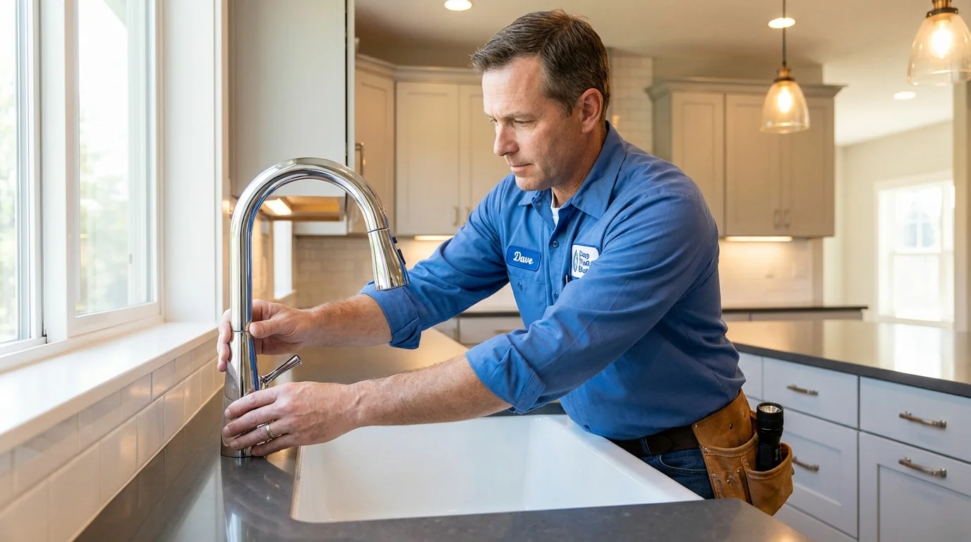 Kitchen faucet installation by Johns Plumbing LLC in Tahlequah